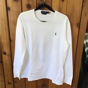 Polo Ralph Lauren soft cotton long sleeve tee custom fit white size L